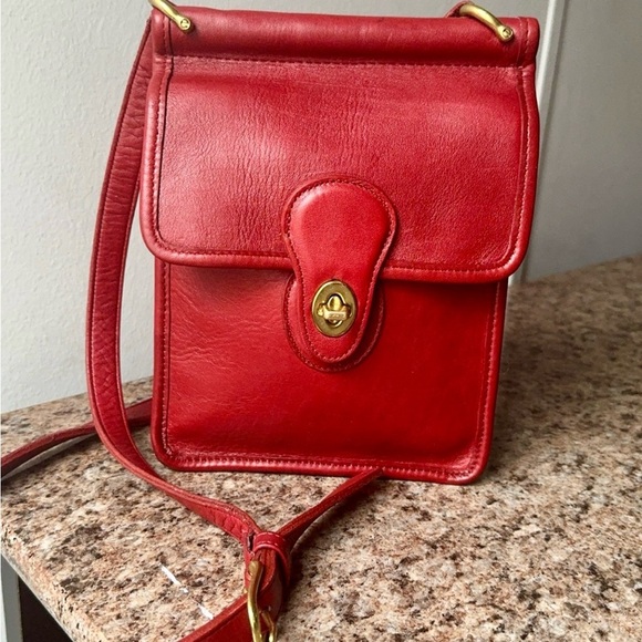 Coach Handbags - Red Vintage Coach Crossbody